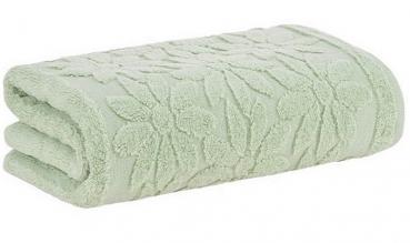 Bademayer Kamille - Frottier Badetuch Größe 70 x 135 cm. aus 100% Baby Skin Air Baumwolle - Mint - Grün