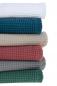 Preview: Bademayer Pique-Decke mit Franzen 150x200 cm.  aus 100% brasilianischer Baumwolle.  Farbe  Blau-Petrol