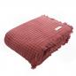Preview: Bademayer Pique-Decke mit Franzen 150x200 cm.  aus 100% brasilianischer Baumwolle.  Farbe  Koralle-Rot