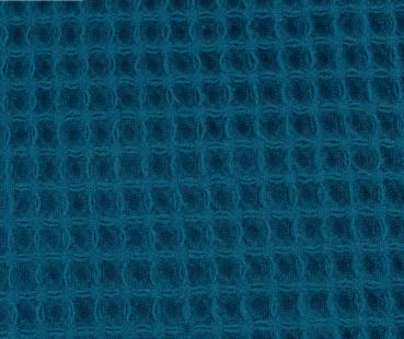 Bademayer Pique-Decke mit Franzen 150x200 cm.  aus 100% brasilianischer Baumwolle.  Farbe  Blau-Petrol
