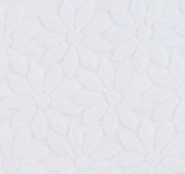 Bademayer Kamille - Frottier Badetuch Größe 70 x 135 cm. aus 100% Baby Skin Air Baumwolle - Weiss