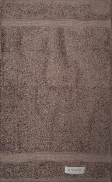 Bademayer Prestige - Frottier Gästetuch Größe 30 x 50 cm.  aus 100% Ägyptischer Gekämmter Baumwolle Schokobraun