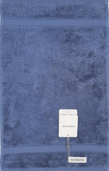 Bademayer Prestige - Frottier Gästetuch Größe 30 x 50 cm.  aus 100% Ägyptischer Gekämmter Baumwolle Stahlblau Fusselfrei