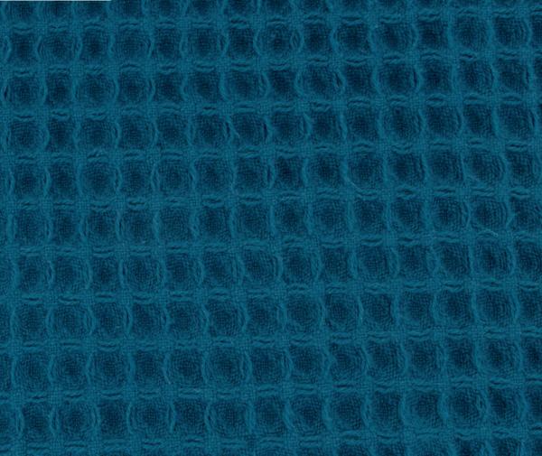 Bademayer Pique-Decke mit Franzen 150x200 cm.  aus 100% brasilianischer Baumwolle.  Farbe  Blau-Petrol