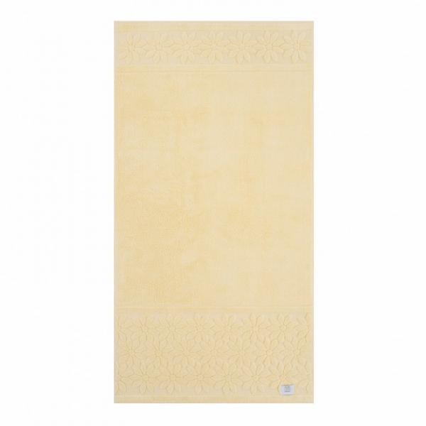 Bademayer Kamille - Frottier Handtuch Größe 48 x 80 cm. aus 100% Baby Skin Air Baumwolle - Gelb