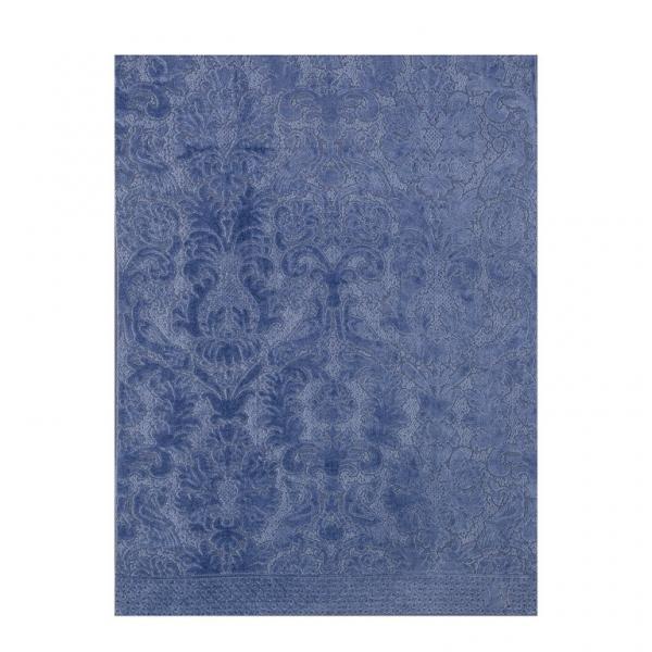 Bademayer Komfort Frottier Handtuch  Größe 48 x 90 cm.   aus 100% Brasilianischer Gekämmter Baumwolle Blau -  Fusselfrei