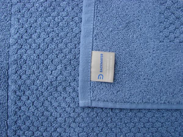 Bademayer Prestige - Frottier Badteppich / Duschvorlage aus 100% Baumwolle 1200 g/m² extra dicht - Stahlblau