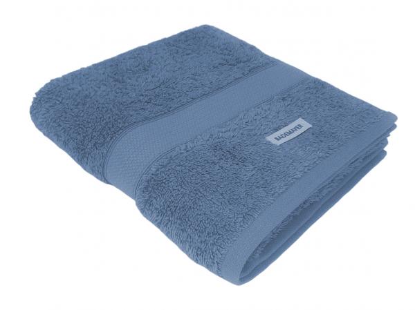 Bademayer Fusselfreis Frottier Handtuch Duschtuch - 4er Set aus 100% Ägyptischer Gekämmter Baumwolle - 600 g/m²  - Stahlblau
